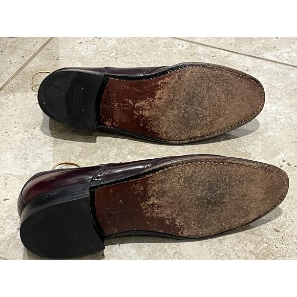 FLORSHEIM IMPERIAL Men's Leather Dress Shoes Blucher Brown Cordovan VTG USA 10D - Picture 10 of 15